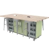 CEF The Ed Double Storage Table w/ 6 Stools^ Makerspace & Shop|Makerspace Stem Packages