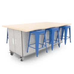CEF The EDnormous Table w/ 6 Stools^ Makerspace & Shop|Makerspace Stem Packages