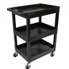 Luxor Three Shelf Tub Utility Carts^ Utility Carts