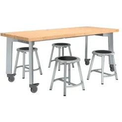 National Public Seating Titan Makerspace Butcher Block Table (30