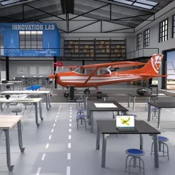 National Public Seating Titan Makerspace Lab Table with Phenolic Top by NPS^ Makerspace & Shop