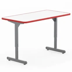 Marco Group T-Leg Adjustable Height Two-Student Desks^ Two Student Desks|Training & Seminar