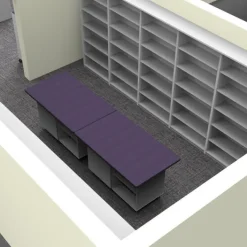 WB Mfg Tomah Adjustable Shelf & 2 Doors Laminate Top Workstation^ Mobile Lab Units|Makerspace & Shop