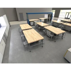 WB Mfg TORO Rectangle Table with Butcher Block Top (30" x 60")^ Makerspace & Shop