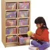 Jonti-Craft 10 Tray Mobile Storage^ Tote & Bin Storage|Cubbies