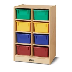 Jonti-Craft 8 Tray Mobile Storage^ Tote & Bin Storage|Cubbies