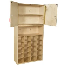 Wood Designs 20 Tray Vertical Storage Cabinet (w/o Trays)^ Cubbies