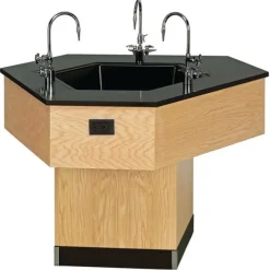 Diversified Spaces Trifacial Science Workstation^ Science Workstations|Clean-Up & Portable Sink Units