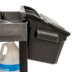 Luxor Triple Shelf XL Utility Cart with Dual Outrigger Bins^ Utility Carts