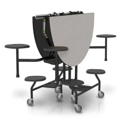Palmer Hamilton 59T Round Mobile Stool Cafeteria Table (60