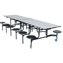 Palmer Hamilton 59TV Mobile Stool Cafeteria Table (12')^ Cafeteria|Cafeteria Tables
