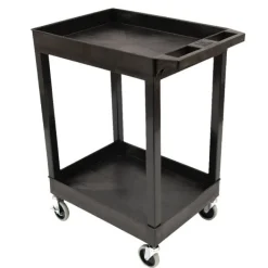 Luxor Two Shelf Tub Utility Carts^ Utility Carts