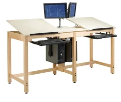 Diversified Spaces Two-Station CPU Drafting Table^ Drafting