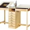 Diversified Spaces Two-Station Drafting Table w/ Drawer Base^ Drafting