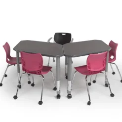 Smith System Two-Student Diamond Desk^ Collaborative Desks|Open Front School Desks