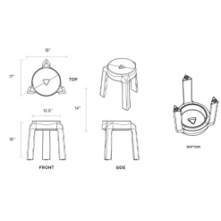 Tenjam UFO Stacking Stool (18