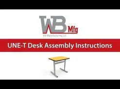 WB Mfg UNE-T Jr. 2-Student Desk Adjustable Legs (24" x 60")^ Two Student Desks|Training & Seminar