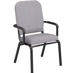 Caprock Upholstered Oversized Padded Stack Chair with Arms^ Church|Oversized & Bariatric