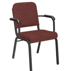 Caprock Upholstered Panline Stack Chair with Arms (2'' Seat)^ Church|Padded Stack Chairs