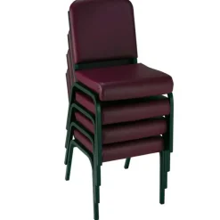 Caprock Upholstered Panline Stack Chair (2'' Seat)^ Church|Padded Stack Chairs