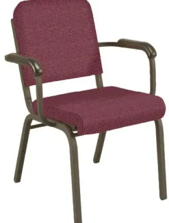 KFI Seating Upholstered Roll Front Chair w/ Arms - (2'' Seat)^ Church|Padded Stack Chairs