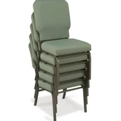 KFI Seating Upholstered Tall Wing Back Chair - (3'' Box Seat)^ Church|Padded Stack Chairs