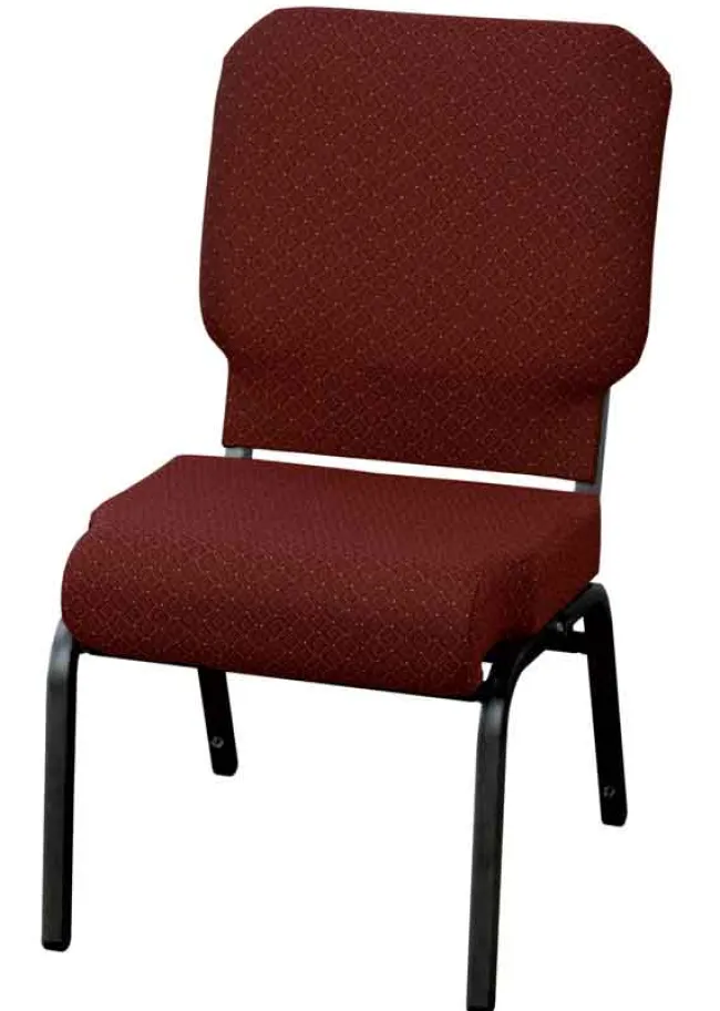 KFI Seating Upholstered Tall Wing Back Chair (3'' Roll Front Seat)^ Church|Padded Stack Chairs