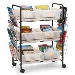 Copernicus Value Book Cart with Clear Tubs^ Book Carts