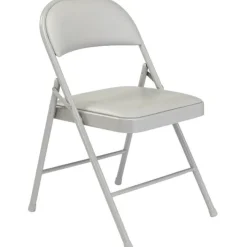 National Public Seating Vinyl Padded Basics Steel Folding Chairs (4 Pack)^ Folding Chairs