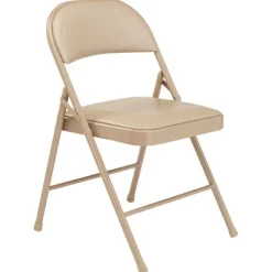 National Public Seating Vinyl Padded Basics Steel Folding Chairs (4 Pack)^ Folding Chairs