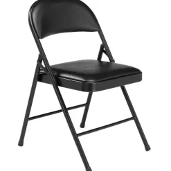 National Public Seating Vinyl Padded Basics Steel Folding Chairs (4 Pack)^ Folding Chairs