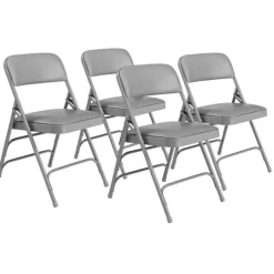 Caprock Vinyl Padded Folding Chair (Pack of 4)^ Folding Chairs