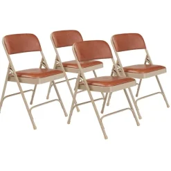 National Public Seating Vinyl Padded Folding Chairs Model 1200 (4 Pack)^ Folding Chairs