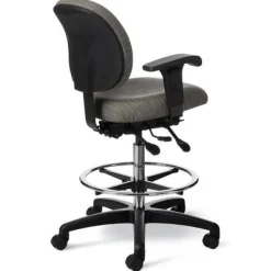 Office Master Vinyl Professional Lab Stool w/ Footring (24''-34''H)^ Stools|Stools