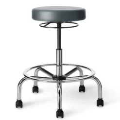 Office Master Vinyl Professional Lab Stool w/ Chrome Elevated Base (25''-33''H)^ Stools|Stools