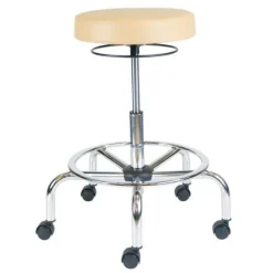 Office Master Vinyl Professional Lab Stool w/ Chrome Elevated Base (25''-33''H)^ Stools|Stools