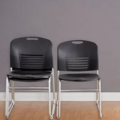 Safco Products VY Sled Base Stack Chair - 2- Pack^ Plastic Stacking Chairs