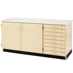 Diversified Spaces Wall Storage Bench^ Art Supply Cabinets|Flat File & Paper Racks