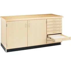 Diversified Spaces Wall Storage Bench^ Art Supply Cabinets|Flat File & Paper Racks