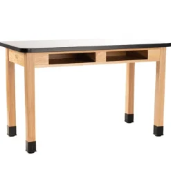 National Public Seating Whiteboard Top Science Lab Table w/ Book Compartments (72'' x 24'')^ Science|Science Tables