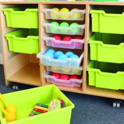 Whitney Plus Green Tray Storage Cabinet^ Tote & Bin Storage|Cubbies