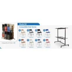National Public Seating 2XX Folding Chair (84 Qty) & Dolly Package^ Folding Chairs