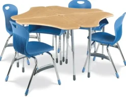 Virco Zuma Series Boomerang Desks^ Collaborative Desks|Open Front School Desks